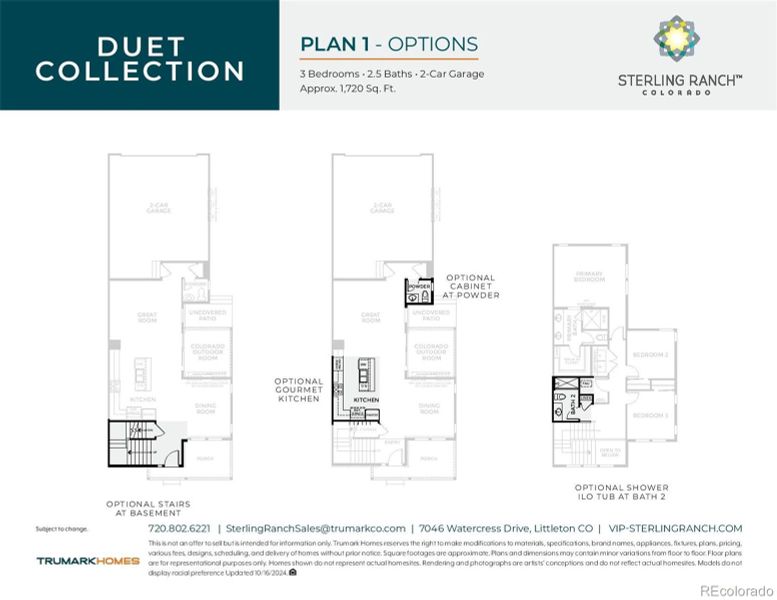 2D floor plan layout of this home in Duet at Sterling Ranch, Littleton, CO (Image 4).
