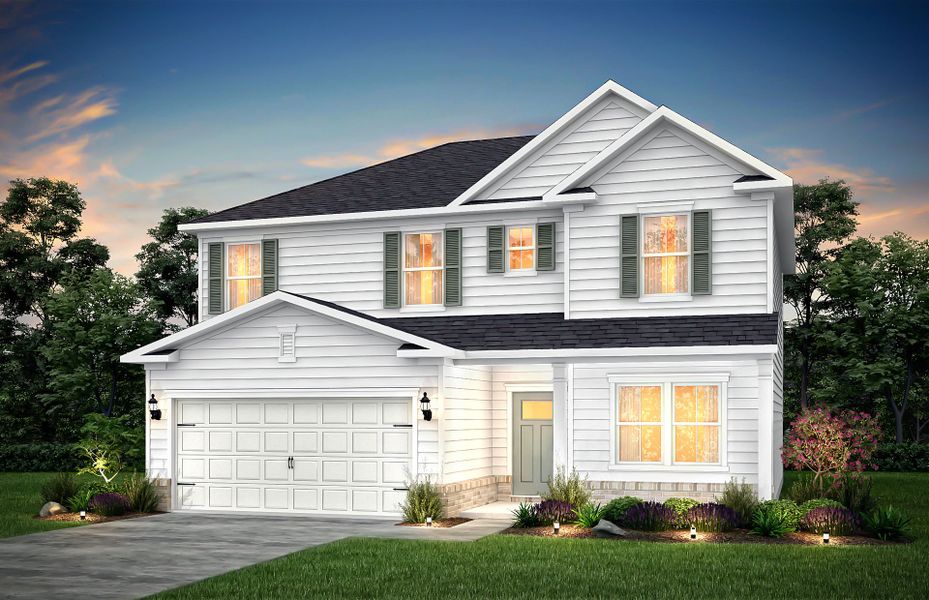 Front exterior of a new home in Briarwood Reserve, Spartanburg, SC, highlighting curb appeal (Image 1). Front exterior of a new home in Briarwood Reserve, Spartanburg, SC, highlighting curb appeal (Image 1).