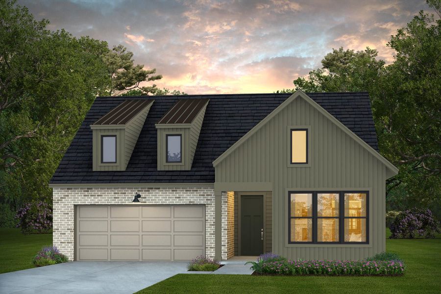 Representative exterior photo of a completed home built from the Palmary by Del Webb in Del Webb Bridgeland, Cypress, TX (Image 10).