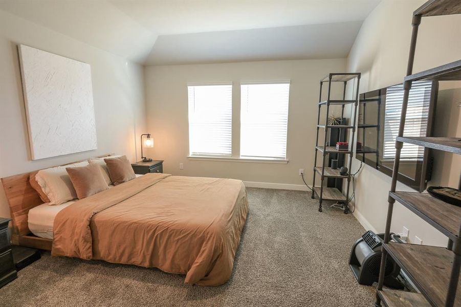 Carpeted bedroom enSuite