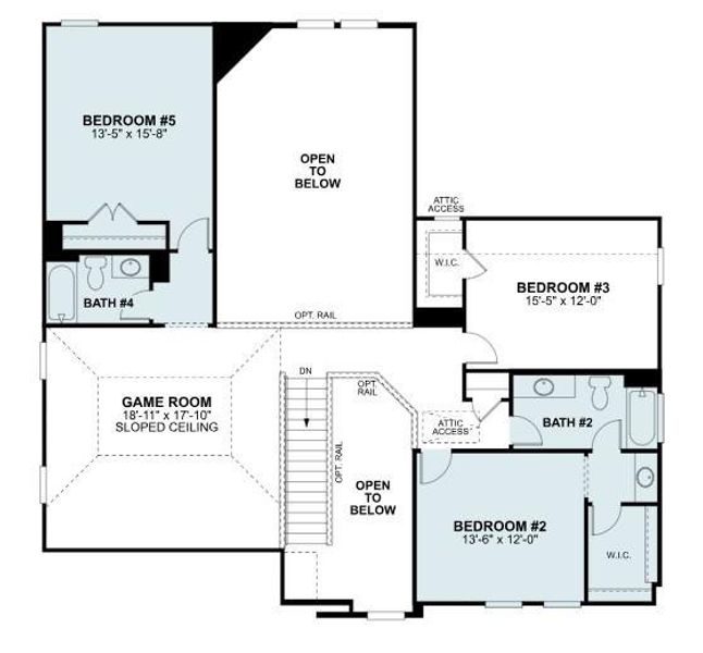 2D floor plan layout of this home in The Oaks on 6th Street, Magnolia, TX (Image 5). 2D floor plan layout of this home in The Oaks on 6th Street, Magnolia, TX (Image 5).