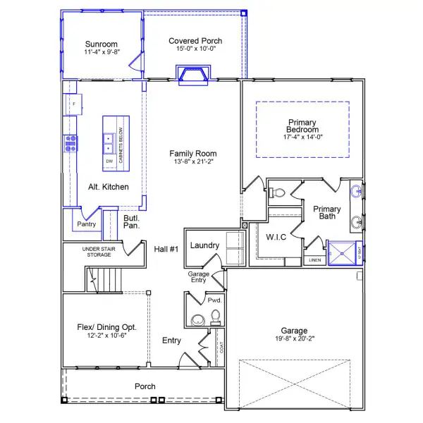 2D floor plan layout of this home in Scotts Hill Village, Wilmington, NC (Image 2). 2D floor plan layout of this home in Scotts Hill Village, Wilmington, NC (Image 2).