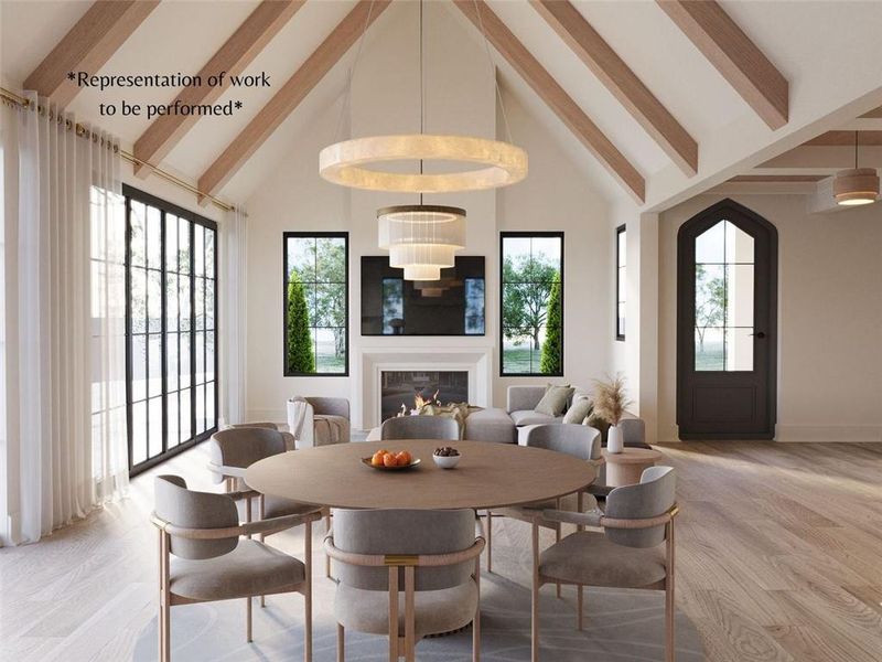 Furnished interior view inside a new home in , Alpharetta (Image 9).