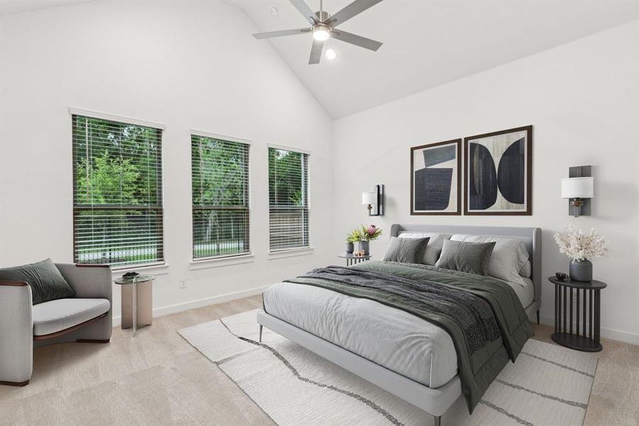 Primary Suite in the Picasso II home plan by Trophy Signature Homes – REPRESENTATIVE PHOTO