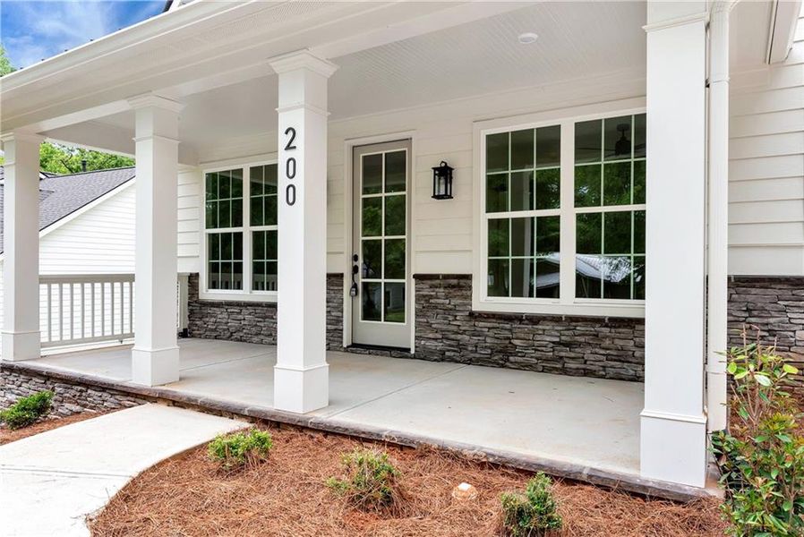 Exterior details and patio area of a home in , Commerce (Image 28).