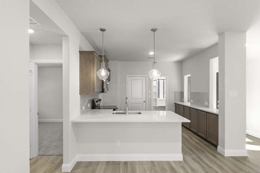 Furnished interior view inside a new home in Keeneland, Aubrey (Image 4). Furnished interior view inside a new home in Keeneland, Aubrey (Image 4).