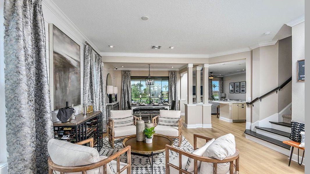 Furnished interior view inside a new home in Center Lake Ranch Community Group Page, St. Cloud (Image 13).