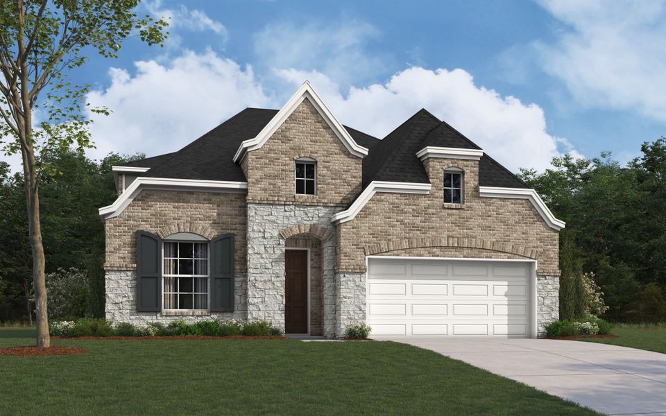 Representative exterior photo of a completed home built from the The Freeport II by William Ryan Homes in Aster Park, McKinney, TX (Image 2). Representative exterior photo of a completed home built from the The Freeport II by William Ryan Homes in Aster Park, McKinney, TX (Image 2).