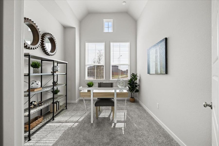 Furnished interior view inside a new home in Trace, San Marcos (Image 19).