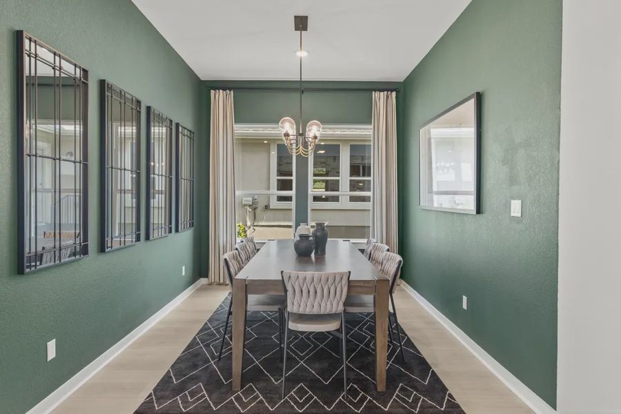 Representative furnished interior of a home built from the Peyton by Chesmar Homes in Highland Village, Georgetown (Image 7).