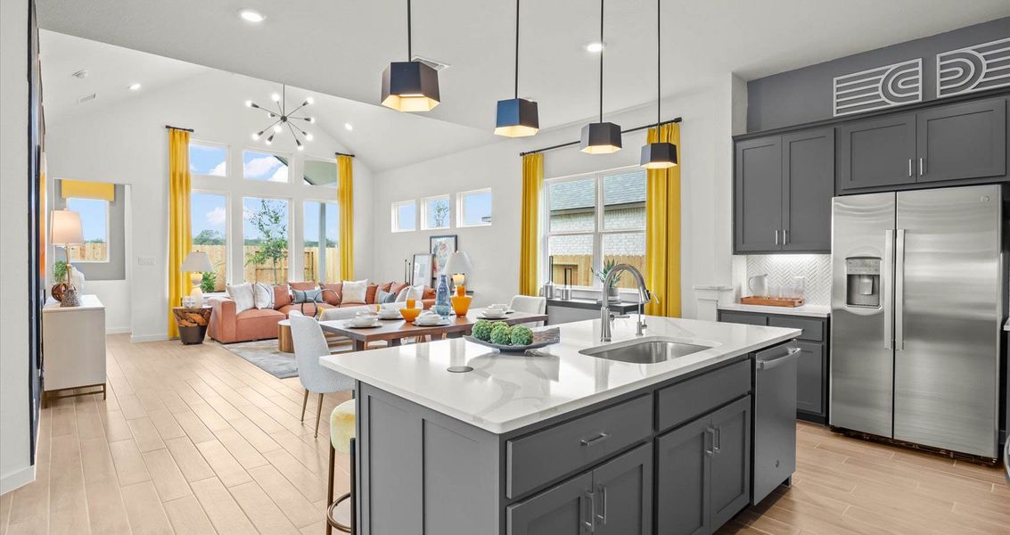 Furnished interior view inside a new home in Meyer Ranch, New Braunfels (Image 6).