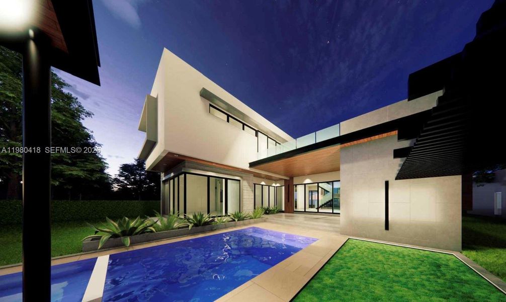 Exterior details and patio area of a home in , Biscayne Park (Image 8). Exterior details and patio area of a home in , Biscayne Park (Image 8).