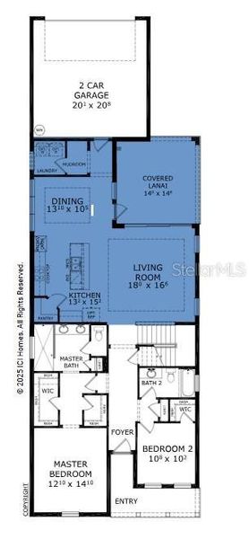 2D floor plan layout of this home in Persimmon Park, Wesley Chapel, FL (Image 4). 2D floor plan layout of this home in Persimmon Park, Wesley Chapel, FL (Image 4).