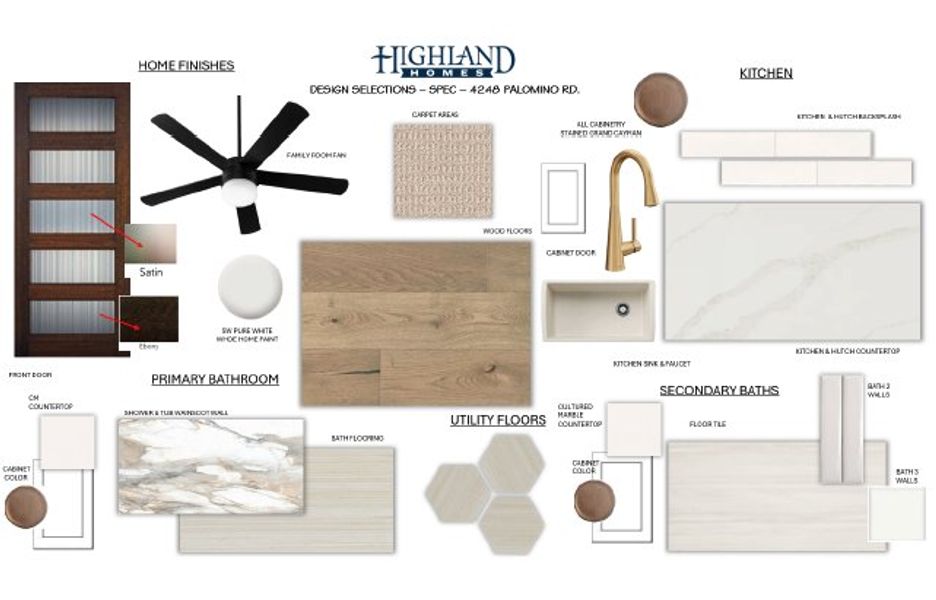 Sample of building materials used in homes in Sandbrock Ranch, Aubrey (Image 47).
