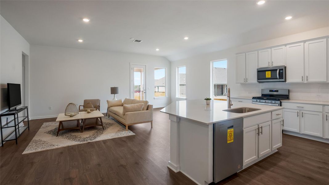 Furnished interior view inside a new home in Rosenbusch Ranch, Leander (Image 10). Furnished interior view inside a new home in Rosenbusch Ranch, Leander (Image 10).
