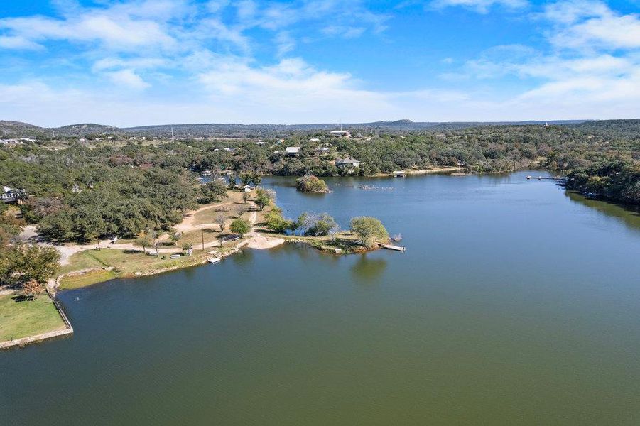Bird's eye view of nearby Lake