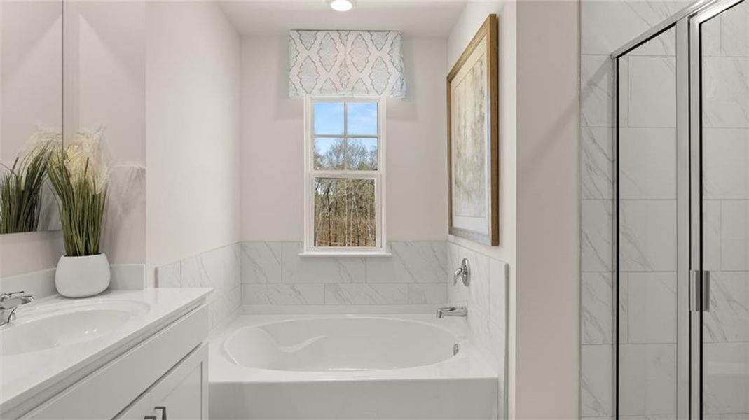 Furnished interior view inside a new home in Kingston Ranch at Lake Oconee, Buckhead (Image 54).