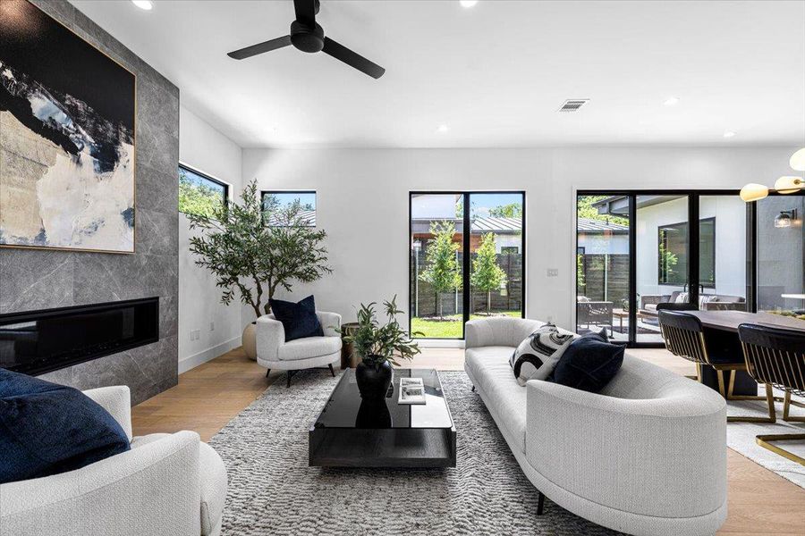 Furnished interior view inside a new home in , Austin (Image 4). Furnished interior view inside a new home in , Austin (Image 4).