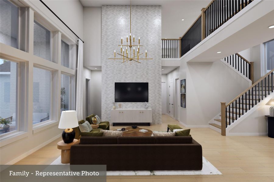 Furnished interior view inside a new home in The Woodlands Hills - Premier Collection, Willis (Image 12).