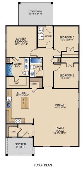 2D floor plan layout for the Arlington by Pacesetter Homes in Whisper Valley, Manor, TX (Image 3). 2D floor plan layout for the Arlington by Pacesetter Homes in Whisper Valley, Manor, TX (Image 3).