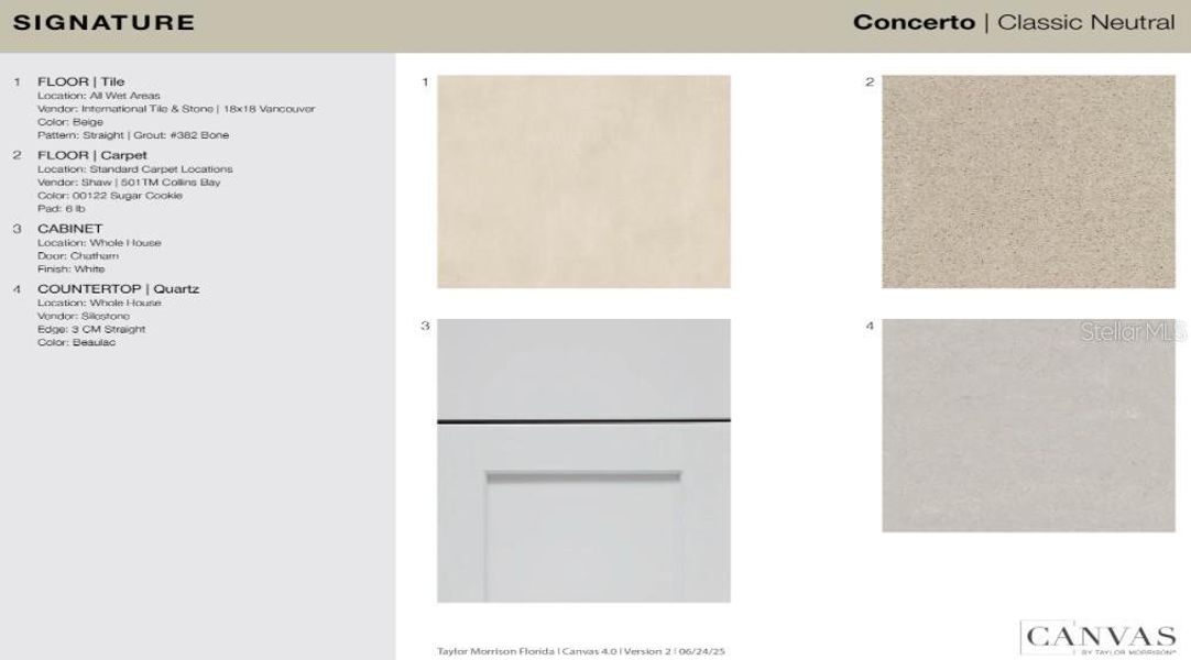 Sample of building materials used in homes in Waterstone Townhomes, Groveland (Image 16).