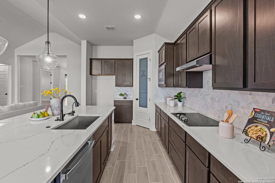 Furnished interior view inside a new home in Alsatian Oaks, Castroville (Image 17). Furnished interior view inside a new home in Alsatian Oaks, Castroville (Image 17).