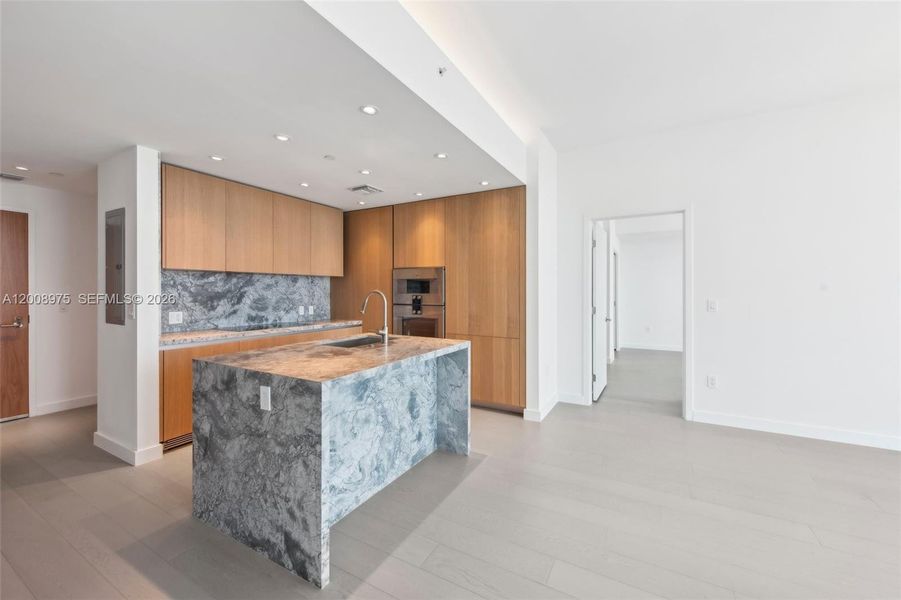 Furnished interior view inside a new home in Five Park, Miami Beach (Image 8).