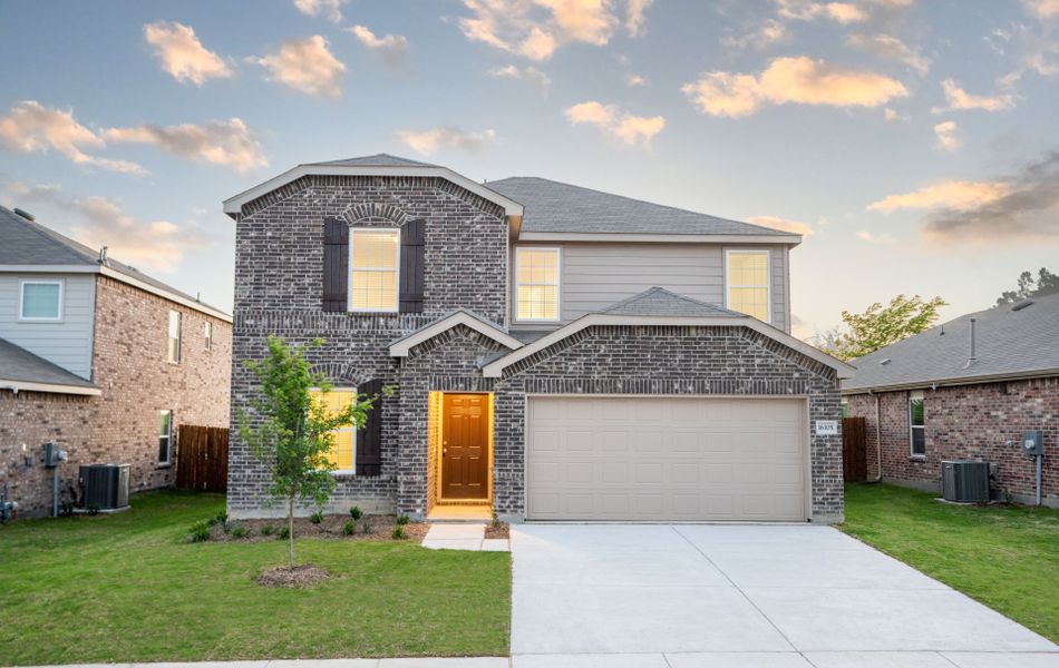 The Sandalwood, a two-story home with 2-car garage