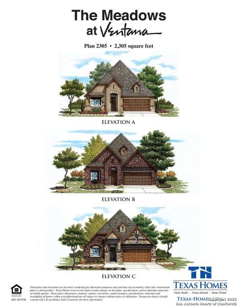 Exterior rendering of this home design in Ventana, Bulverde, TX (Image 5).