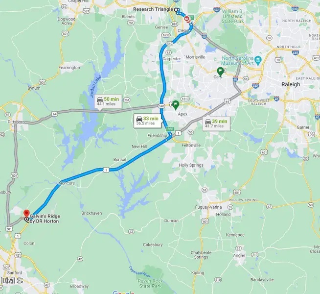 Galvins Ridge to RTP Galvins Ridge to RTP