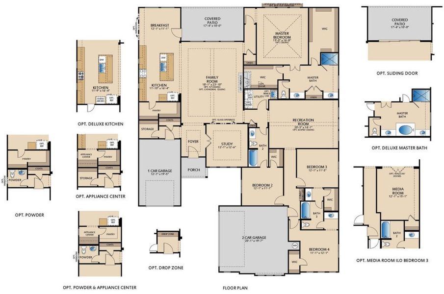 2D floor plan layout for the Valencia by Pacesetter Homes in Park Hills, Rockwall, TX (Image 4). 2D floor plan layout for the Valencia by Pacesetter Homes in Park Hills, Rockwall, TX (Image 4).