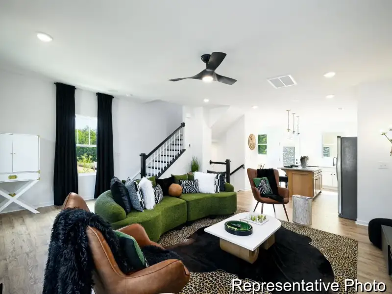 Furnished interior view inside a new home in Village at Reedy Creek Townhomes, Charlotte (Image 13).