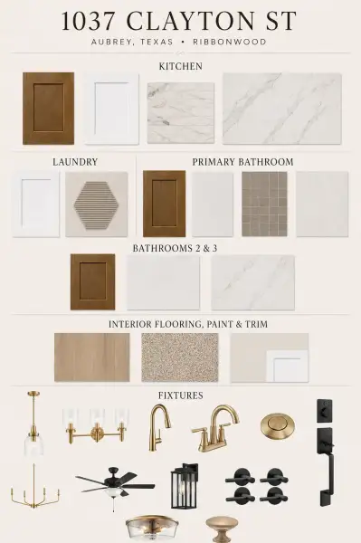 Sample of building materials used in homes in Ribbonwood, Aubrey (Image 24).