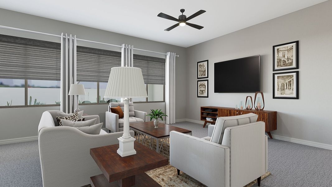 Representative furnished interior of a home built from the Iris Plan 60-1 by Tri Pointe Homes in Abel Ranch, Goodyear (Image 6). Representative furnished interior of a home built from the Iris Plan 60-1 by Tri Pointe Homes in Abel Ranch, Goodyear (Image 6).