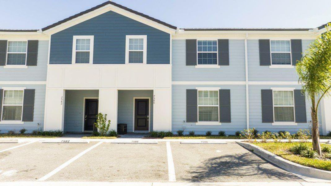 Front exterior of a new home in , Davenport, FL, highlighting curb appeal (Image 19). Front exterior of a new home in , Davenport, FL, highlighting curb appeal (Image 19).