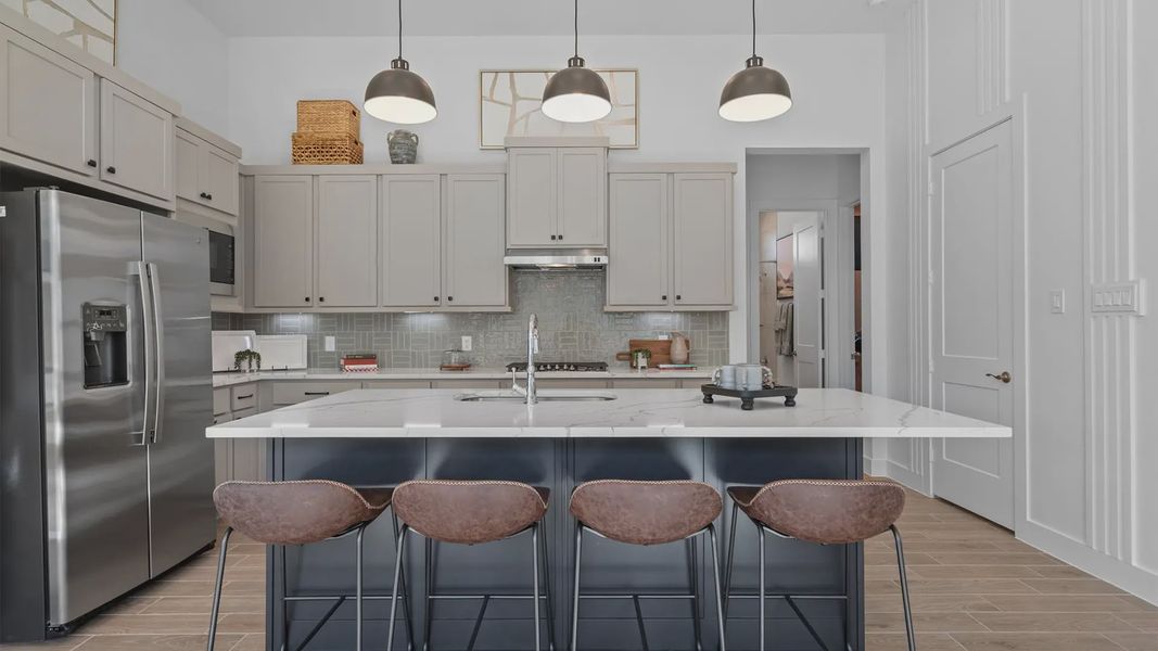 Representative furnished interior of a home built from the Bonneville by Chesmar Homes in Attwater 55s, Waller (Image 13).