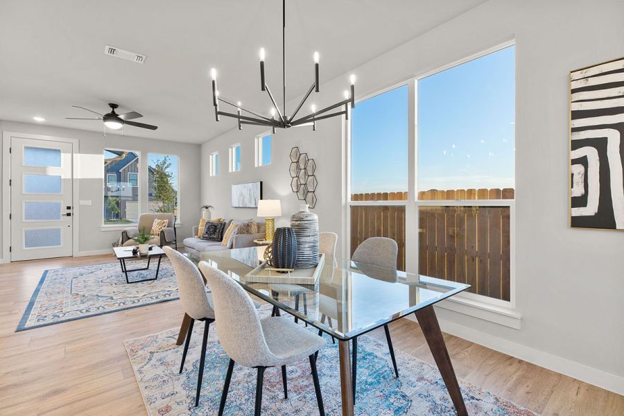 Furnished interior view inside a new home in Whisper Valley, Manor (Image 54). Furnished interior view inside a new home in Whisper Valley, Manor (Image 54).