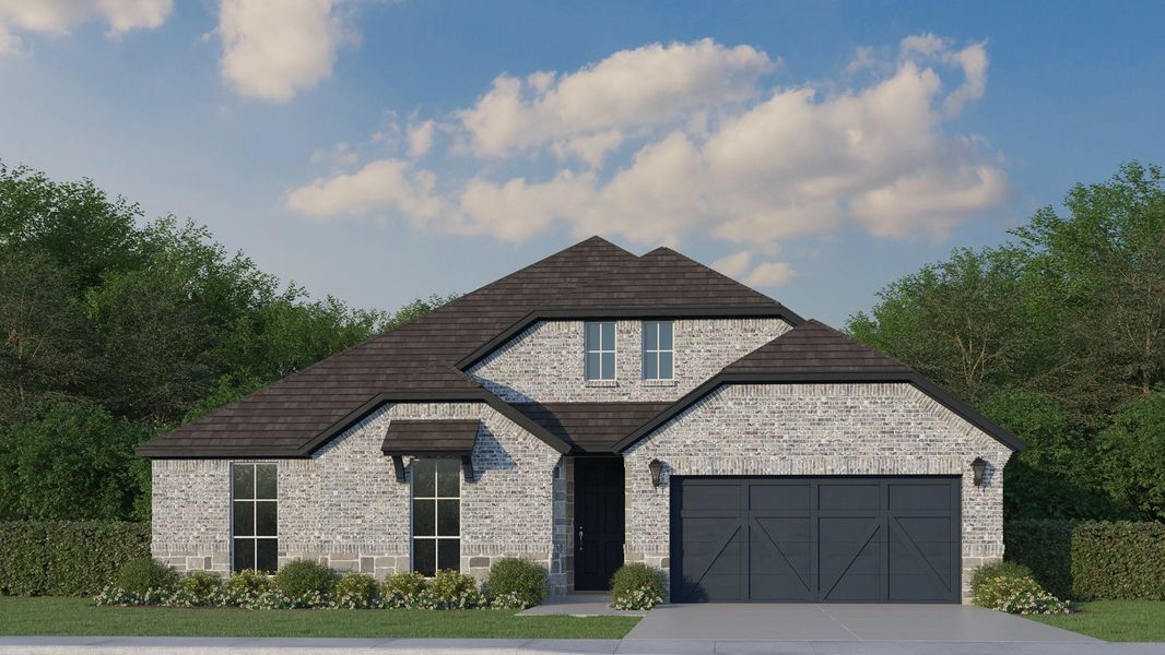 Plan 1681 Elevation B with Stone