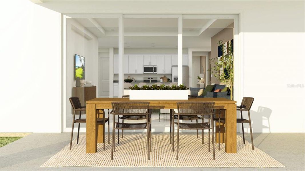Exterior details and patio area of a home in Meadow Pointe, Groveland (Image 3).