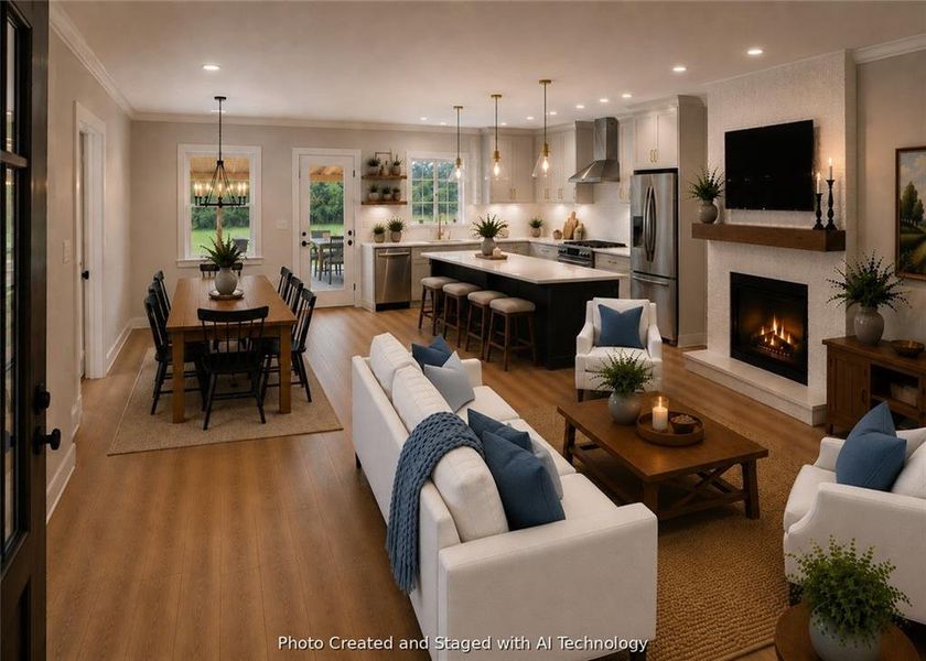 Furnished interior view inside a new home in , Ellijay (Image 5). Furnished interior view inside a new home in , Ellijay (Image 5).