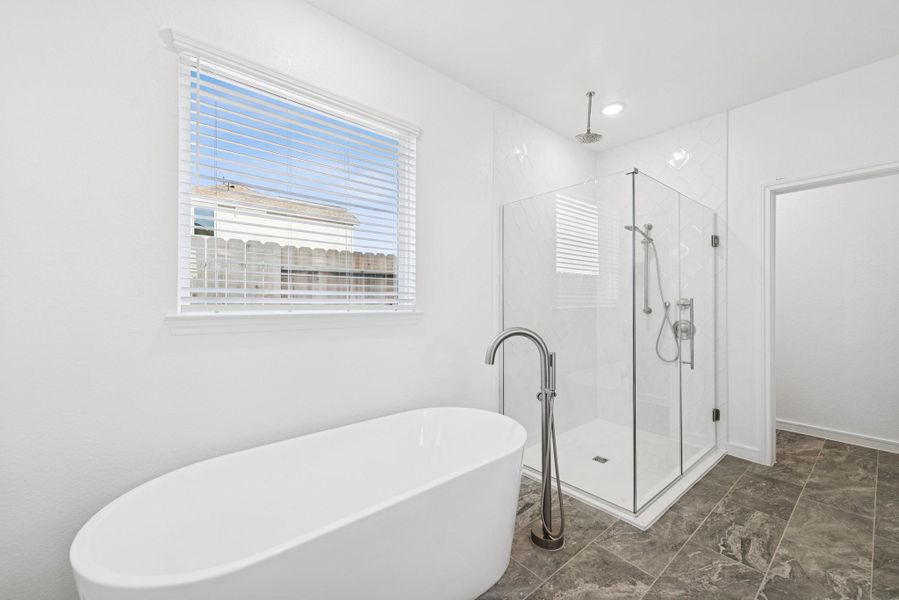 Soaker tub and large shower!