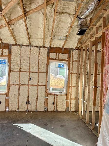 Quality built the proper way to insulate a house.Spray foam insulation in the walls & roof.