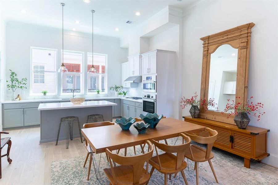 Similar home/ floor plan.  Actual has more contrast in cabinets creating a tuxedo look!