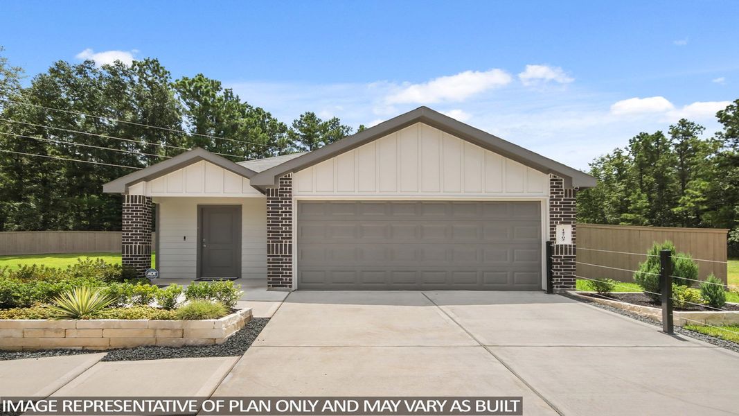 Front exterior of a new home in Lexington Heights, Willis, TX, highlighting curb appeal (Image 2). Front exterior of a new home in Lexington Heights, Willis, TX, highlighting curb appeal (Image 2).