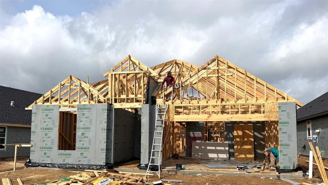 In-progress construction of a new home in Hills of Westlake, Conroe, TX (Image 19).