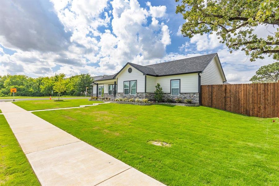 Front exterior of a new home in , Sulphur Springs, TX, highlighting curb appeal (Image 29). Front exterior of a new home in , Sulphur Springs, TX, highlighting curb appeal (Image 29).