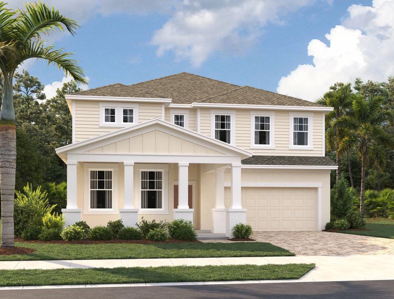 Representative exterior photo of a completed home built from the Duval by Ashton Woods in Hawks Run, Kissimmee, FL (Image 14).