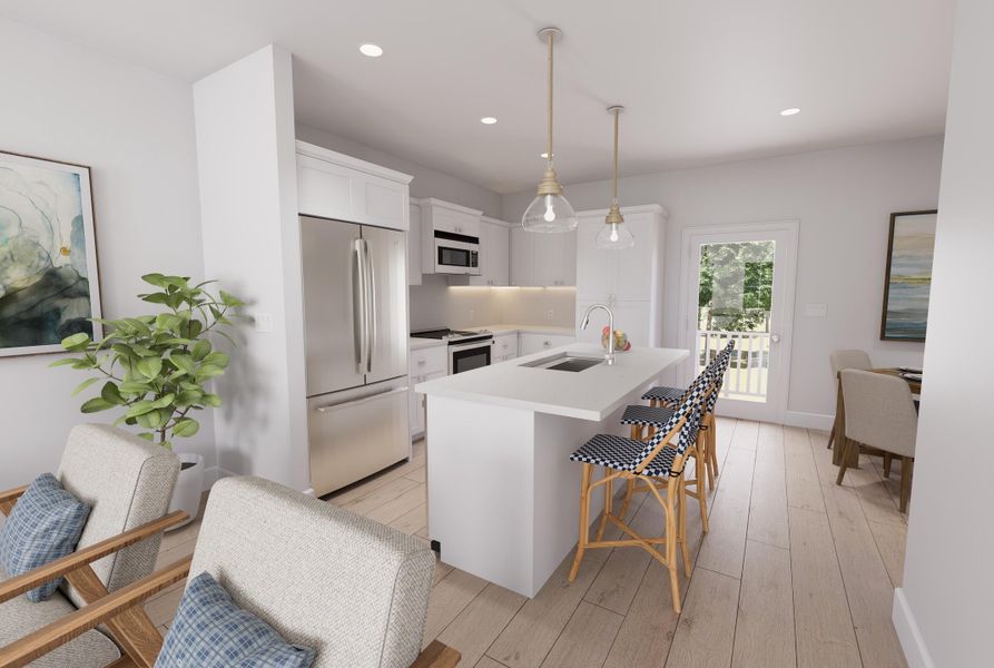 Furnished interior view inside a new home in , North Charleston (Image 36).