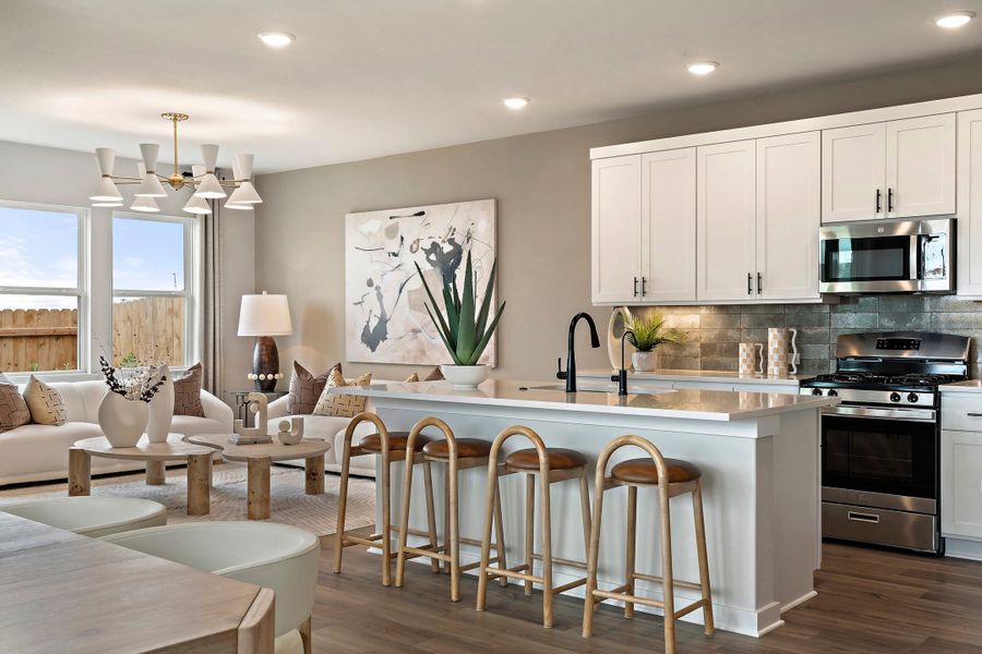 Representative furnished interior of a home built from the Tribeca by Tri Pointe Homes in Park Central, Georgetown (Image 14).