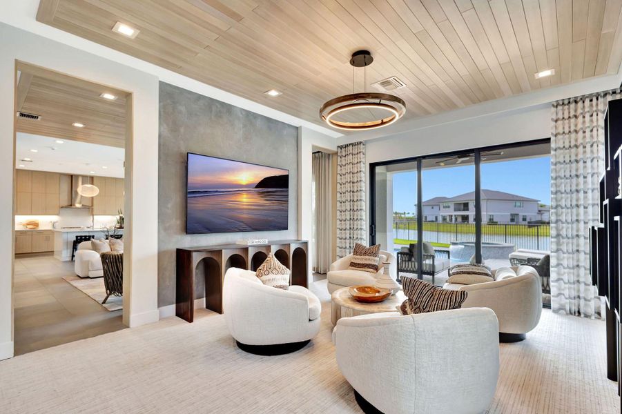 Furnished interior view inside a new home in Apex at Avenir, Palm Beach Gardens (Image 38).
